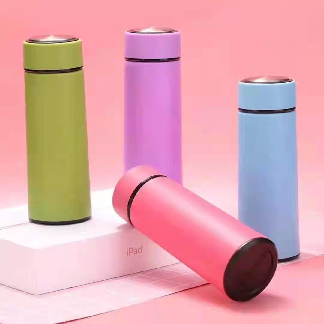 480ML Portable Glass Bottle Cute Heat ResistantFor Drink Cold Water Juice Tea Lid Business Gift Advertising Gift