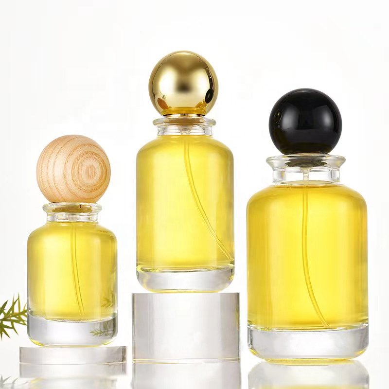 30ml 50ml 100ml unique perfume bottles empty spray perfume bottle round cap perfume glass bottle
