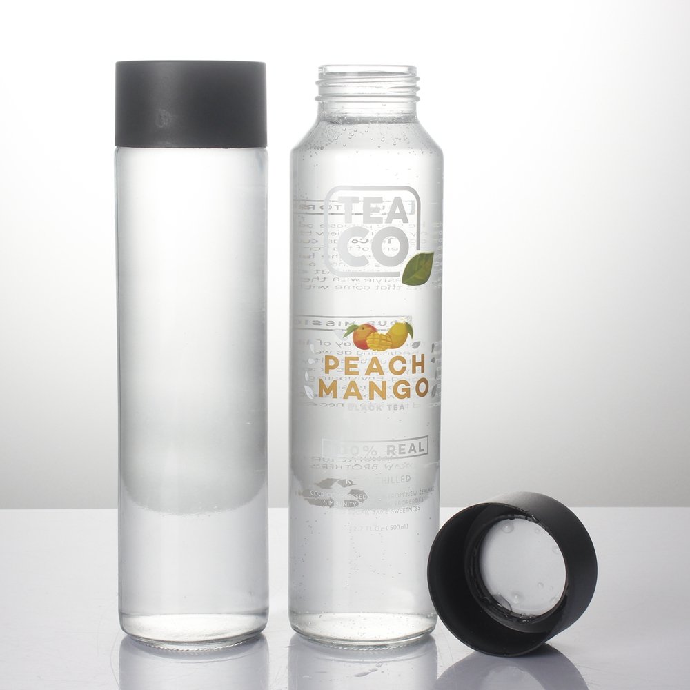 transparent 800ml 750ml 500ml 375ml 200ml high flint juice drink beverage mineral water voss glass bottle with cap