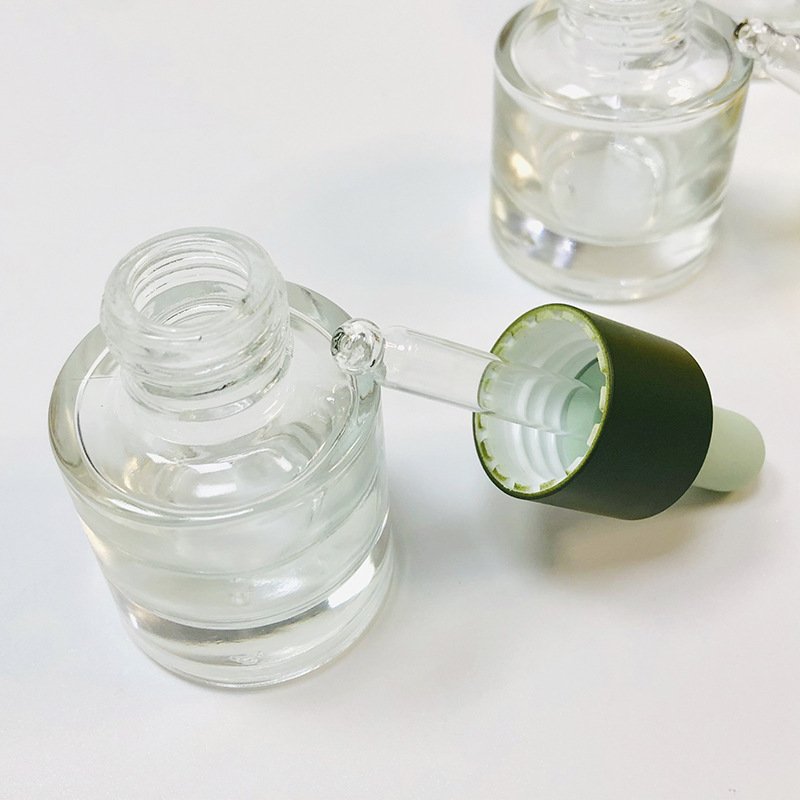 15ml 30ml Transparent Clear Round Essential Oil Packaging Dropper Glass Bottles