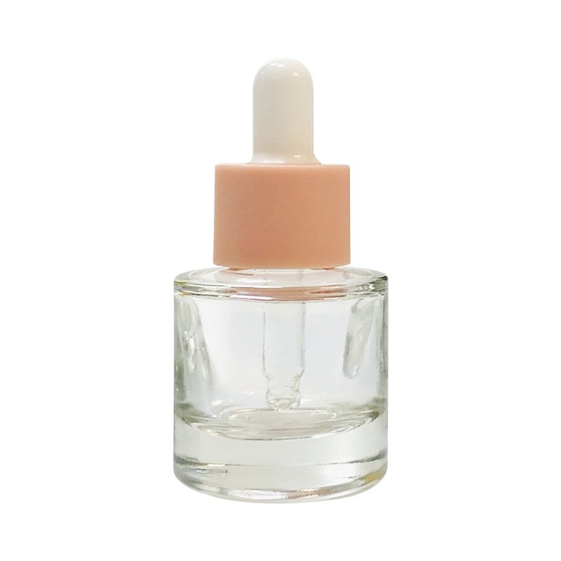 15ml 30ml Transparent Clear Round Essential Oil Packaging Dropper Glass Bottles