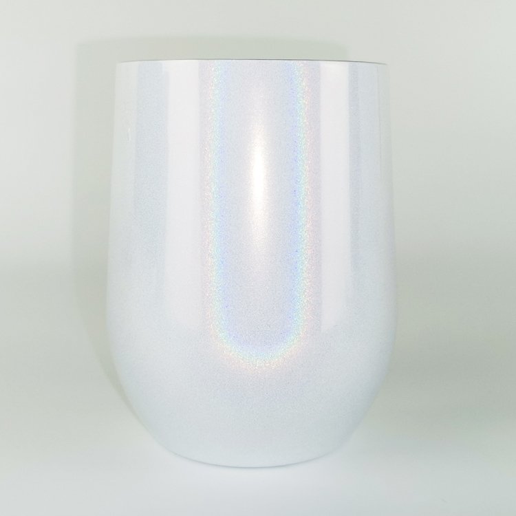 12oz Glitter Stainless Steel Stemless Wine Tumbler with Lids Vacuum Insulated