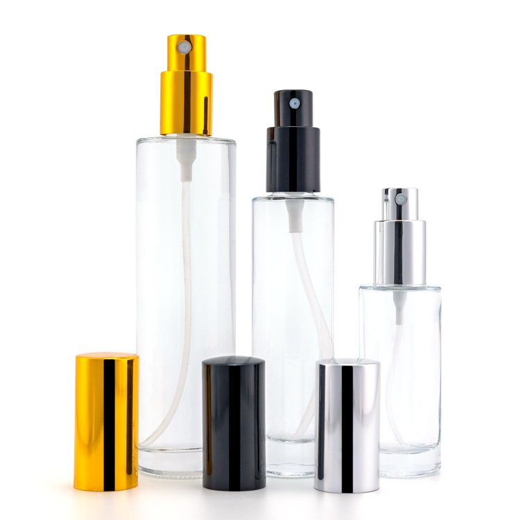 30ml 50ml 100ml Manufacturer Custom Design Round Empty Clear Fragrance Packaging Perfume Spray Glass Bottles With Cap