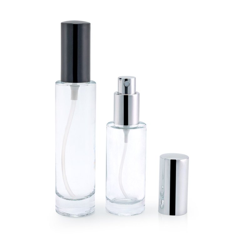30ml 50ml 100ml Manufacturer Custom Design Round Empty Clear Fragrance Packaging Perfume Spray Glass Bottles With Cap