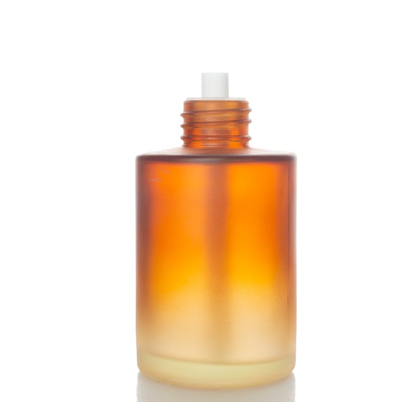 wholesale frosted round empty reed glass diffuser bottle decorative glass bottle reed diffuser