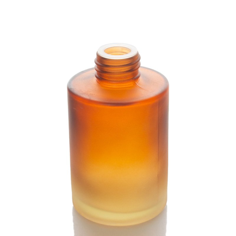 wholesale frosted round empty reed glass diffuser bottle decorative glass bottle reed diffuser