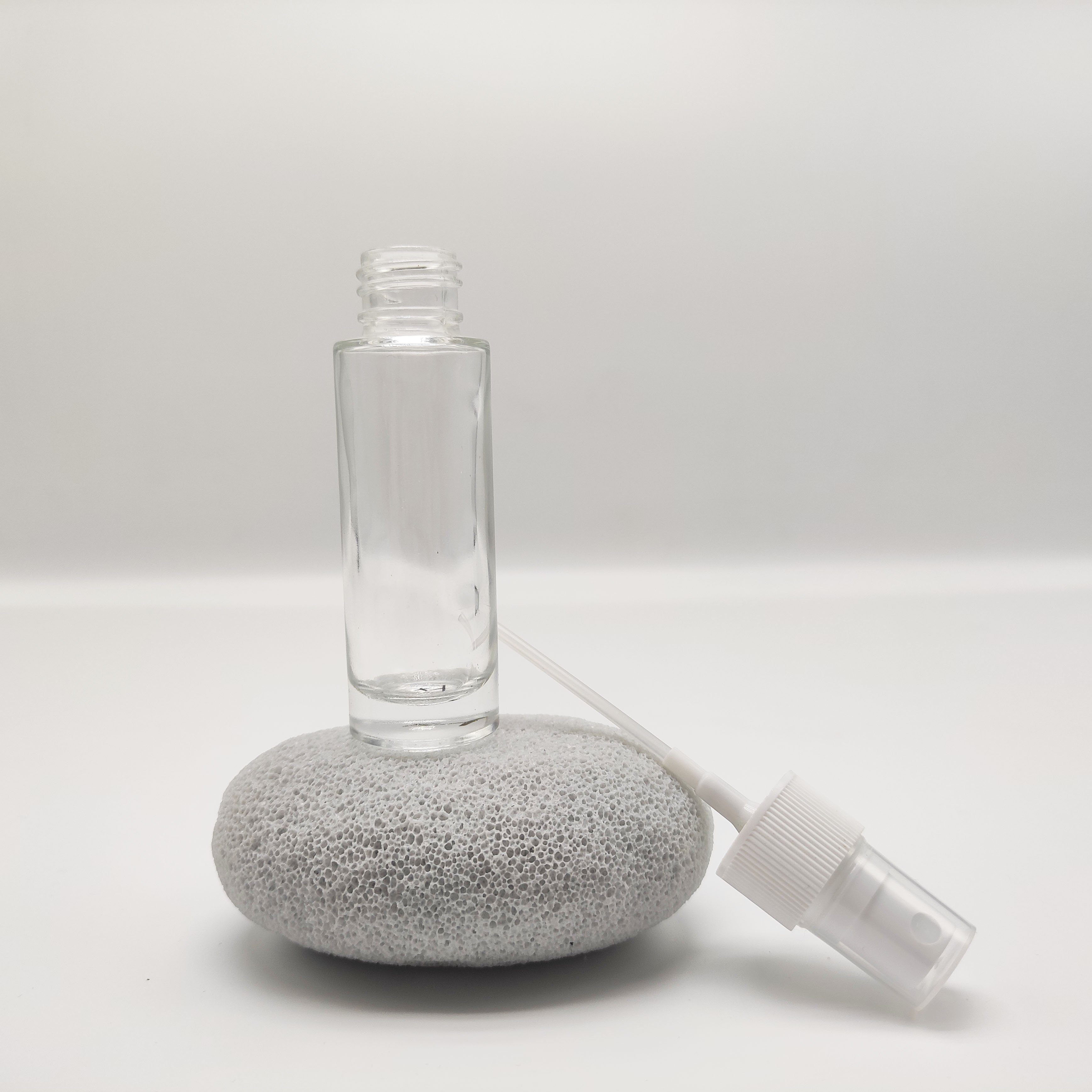 Homay package perfume bottle cylinder frosted glass bottle plastic sprayer pump 30ml 50ml 60ml 85ml 100ml