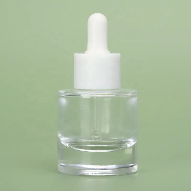 Simple Custom Emulsion Set 30g50g Cream Jar 30ml50ml100ml120ml Essence Glass Bottle Lid Thick Bottom Dropper Bottle White Clear