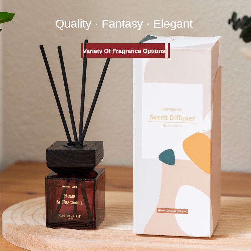 Custom fragrant packaging box wood reed diffuser sticks glass bottle wholesale luxury reed diffuser with gift box