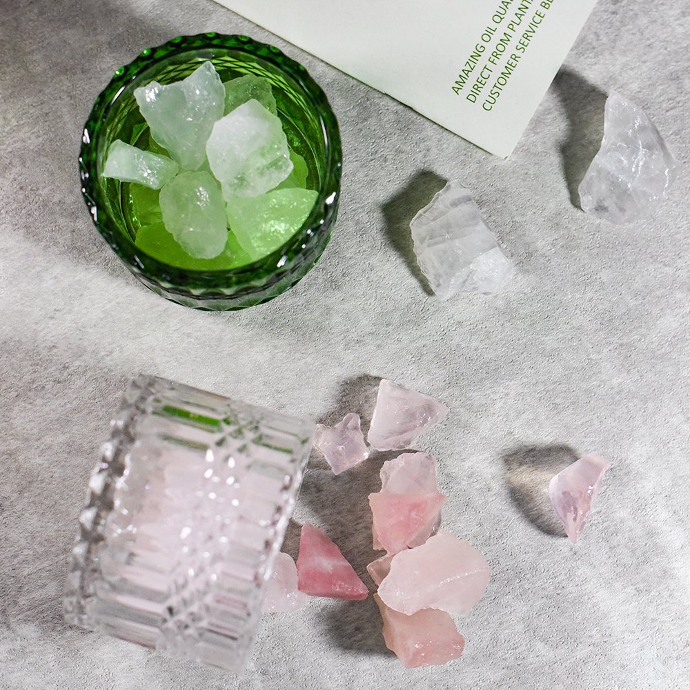 Modern Luxury Aroma Diffuser Set Crystal Stone Glass Bottle Reed Essential Oils Home Decoration Gift Aquarius Features Fragrance