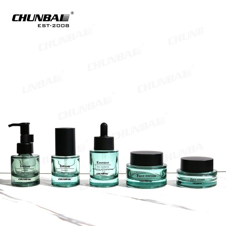 30Ml Frosted Clear Glass Serum Bottle With Pump 30Ml Flat Shoulder Pump Head Glass Bottle Serum