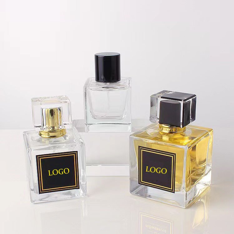 OEM Factory Design Luxury Square Natural Spray Crystal Perfume Bottle 30ml 50ml 100ml