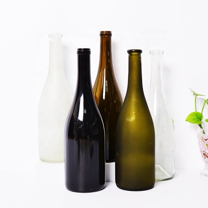 Empty vodka glass bottle 750ml liquor whisky 5cl brandy frosted wine 500ml glass bottles champagne spirit ice bottle with cork
