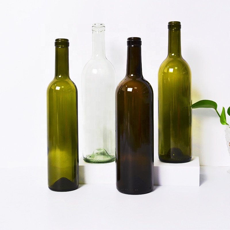 Empty vodka glass bottle 750ml liquor whisky 5cl brandy frosted wine 500ml glass bottles champagne spirit ice bottle with cork