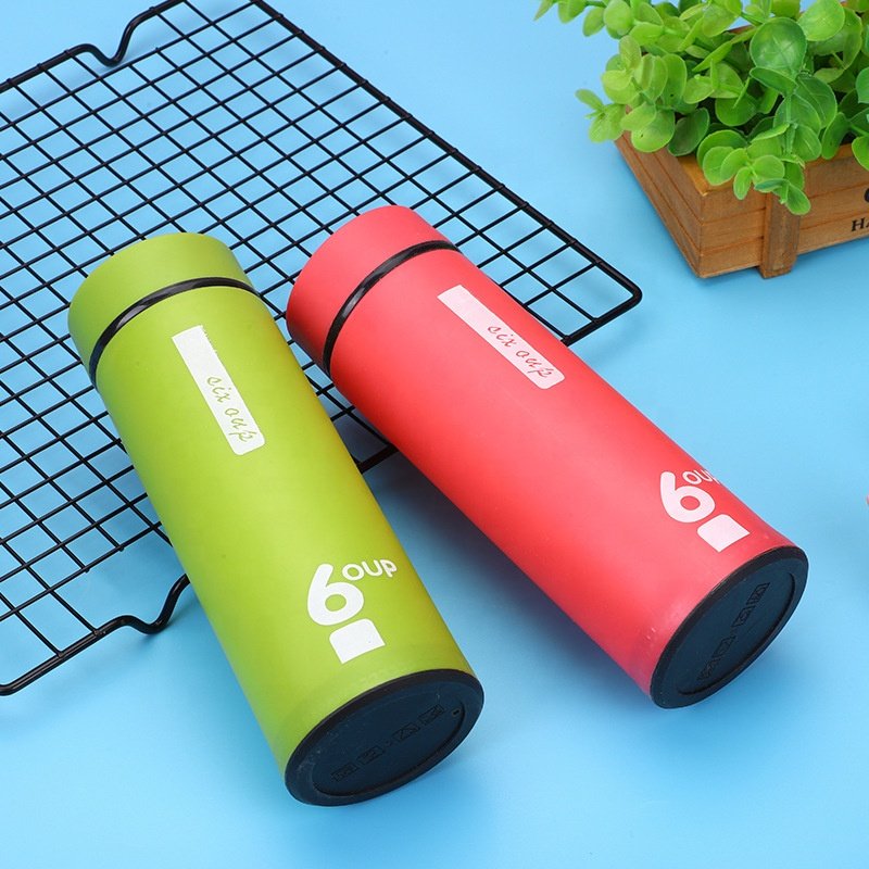 2024 Hot selling glass water bottle Reusable straight glass travel cup double wall insulated business water bottle