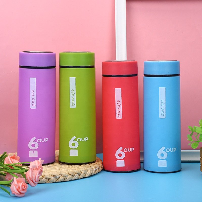2024 Hot selling glass water bottle Reusable straight glass travel cup double wall insulated business water bottle