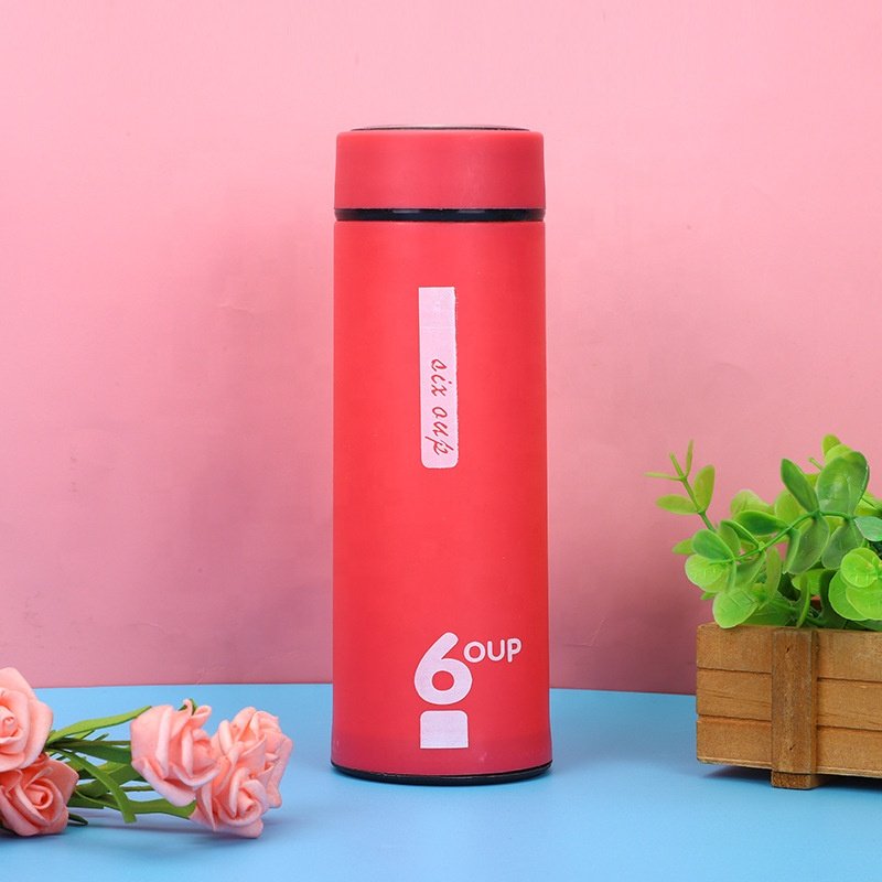 2024 Hot selling glass water bottle Reusable straight glass travel cup double wall insulated business water bottle