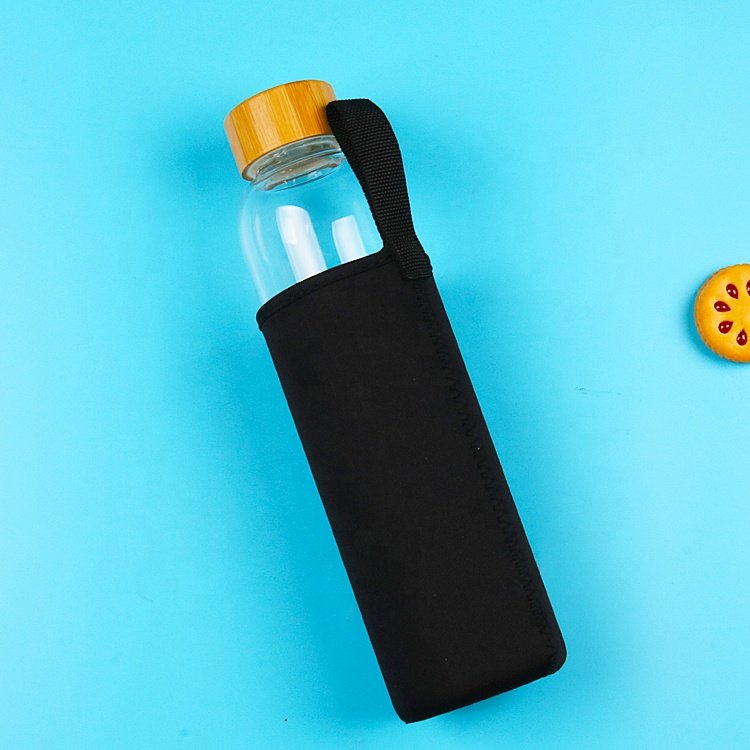 BPA Free 1000ml Borosilicate Glass Drinking Water Bottle with Bamboo Lid Eco-Friendly and Durable