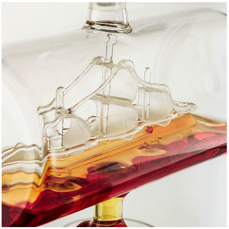 Unique Handmade Customised Boat glass Brandy Vodka Whiskey Liquor Decanter