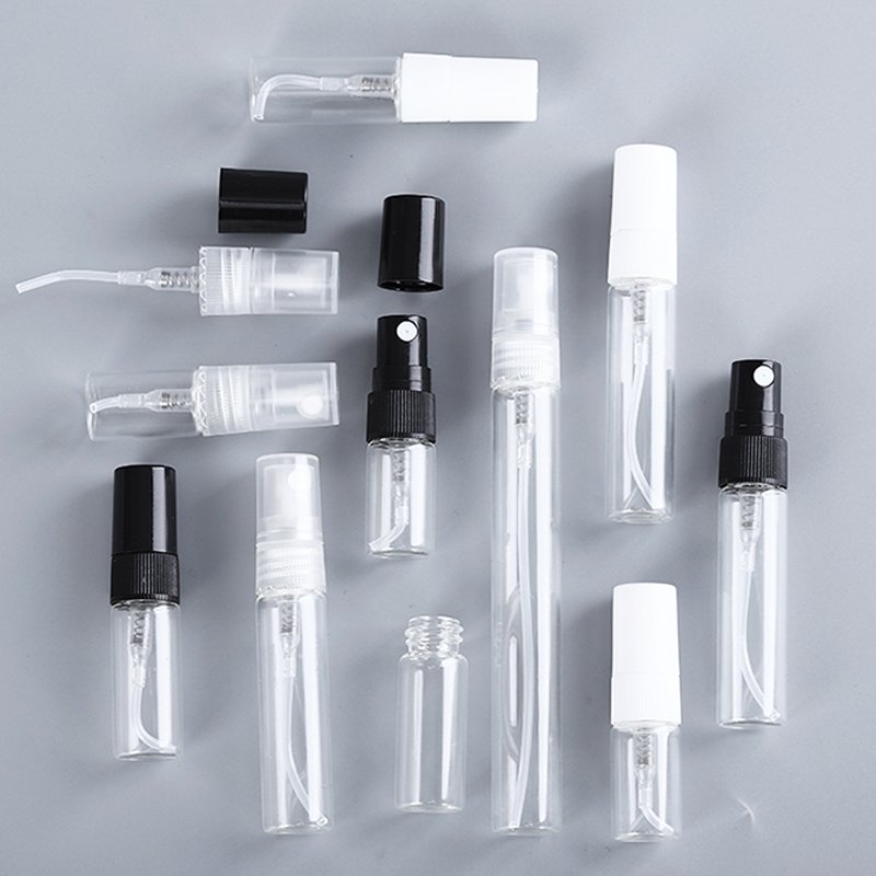 MUB Bulk Small Travel Size 5ml 10ml Refillable Perfume Glass Bottle with Plastic Spray