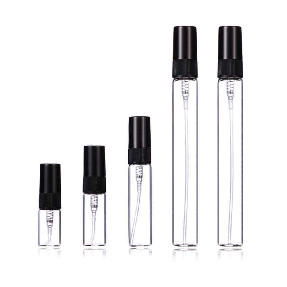 MUB Bulk Small Travel Size 5ml 10ml Refillable Perfume Glass Bottle with Plastic Spray