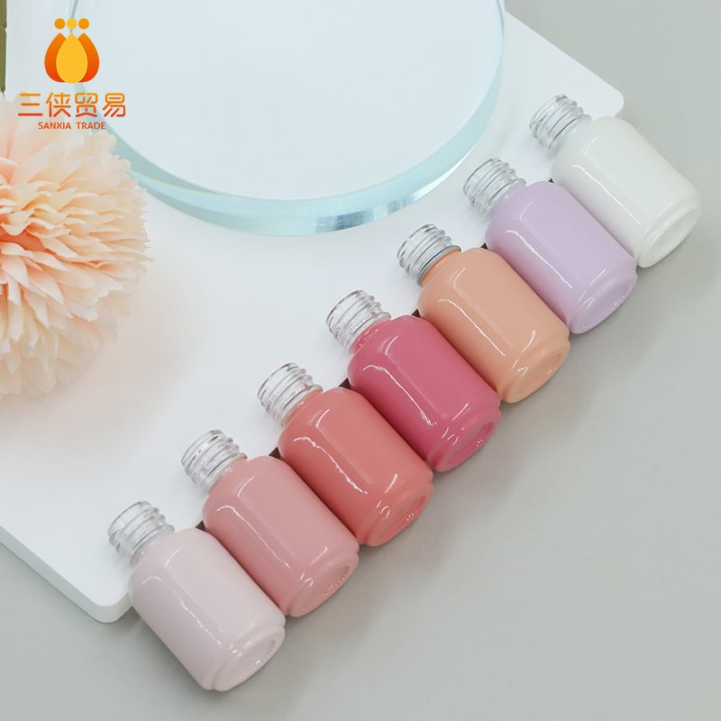 5ml wholesale white lid mini empty nail polish glass container uv gel bottle