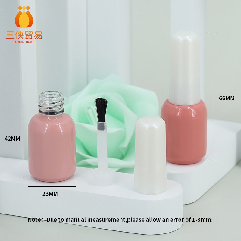 5ml wholesale white lid mini empty nail polish glass container uv gel bottle