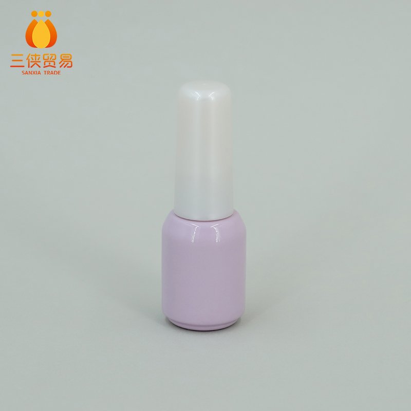 5ml wholesale white lid mini empty nail polish glass container uv gel bottle