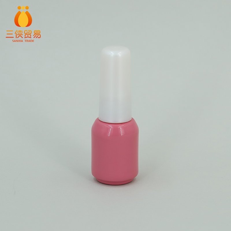 5ml wholesale white lid mini empty nail polish glass container uv gel bottle