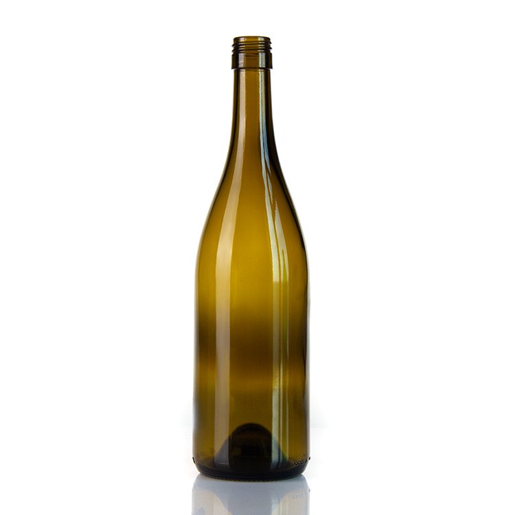 Top Quality Empty Transparent Amber Green 187ml 375ml 500ml 750ml Burgundy Ice Wine Glass Bottle With Screw Cap