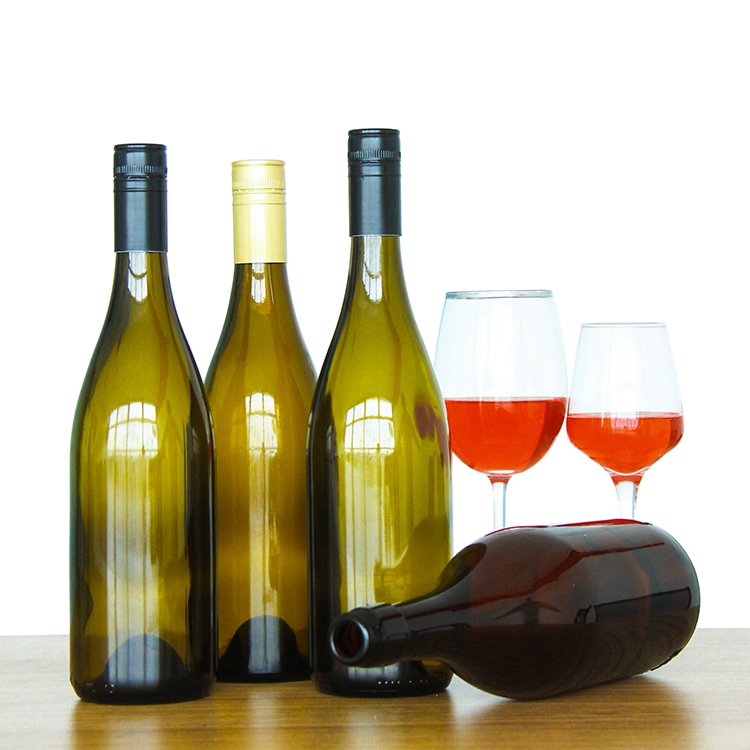 Top Quality Empty Transparent Amber Green 187ml 375ml 500ml 750ml Burgundy Ice Wine Glass Bottle With Screw Cap