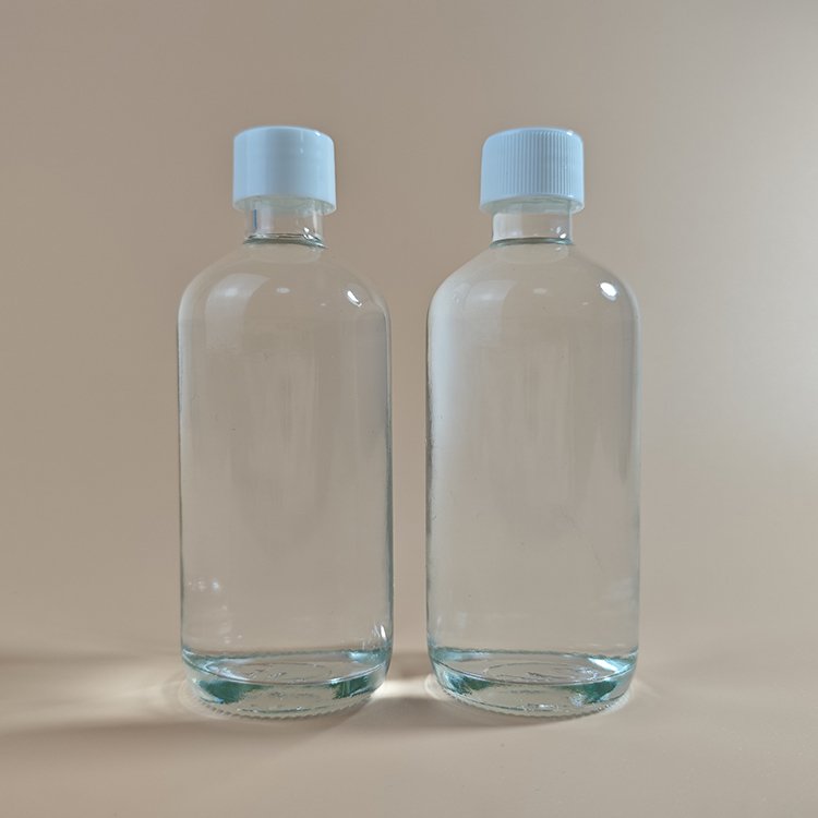 Empty Customized Flint Printed Mineral Drinks Beverage Water juice Glass bottle With Caps