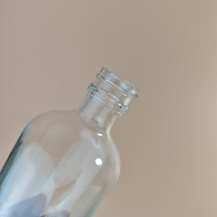 Empty Customized Flint Printed Mineral Drinks Beverage Water juice Glass bottle With Caps