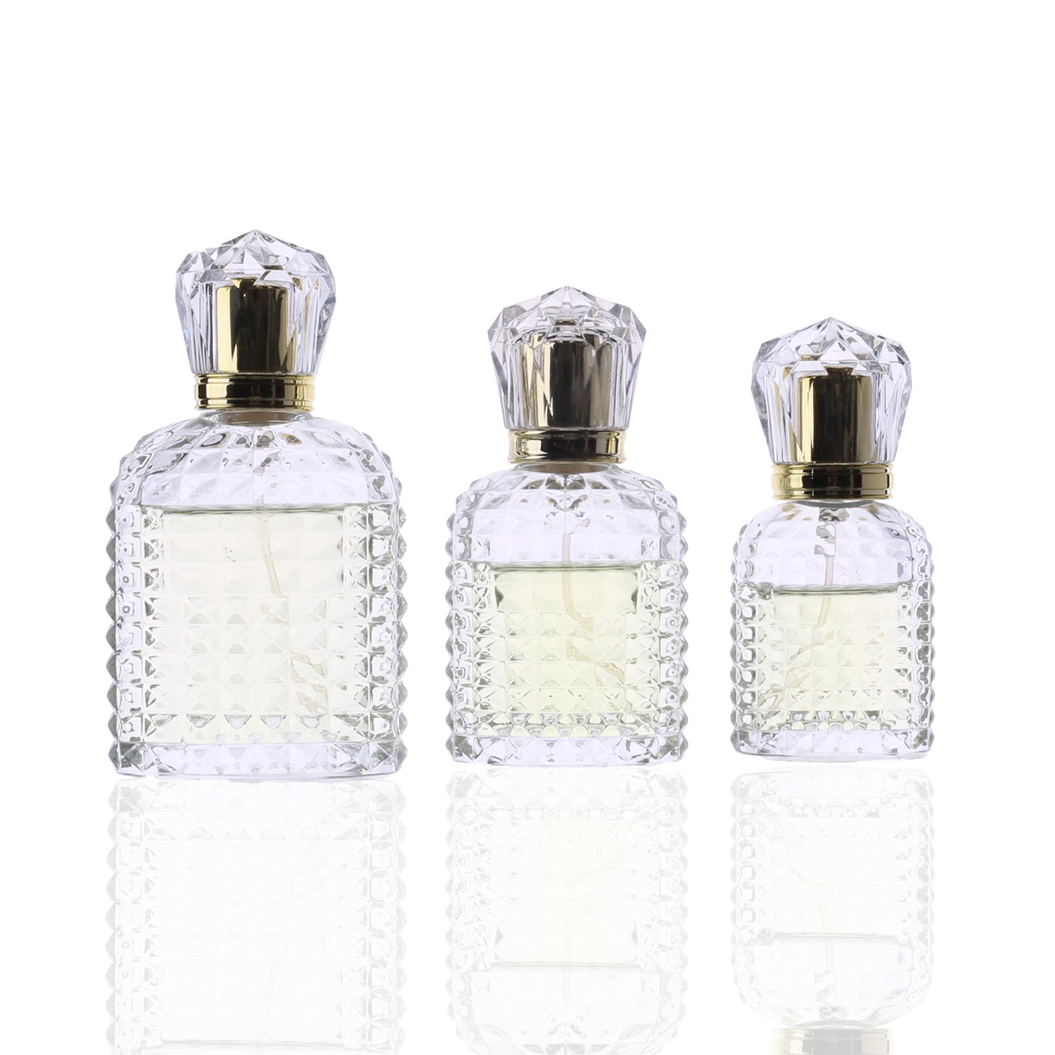 glass perfume bottle manufacturer good quality fashion unique design clear glass perfume bottle