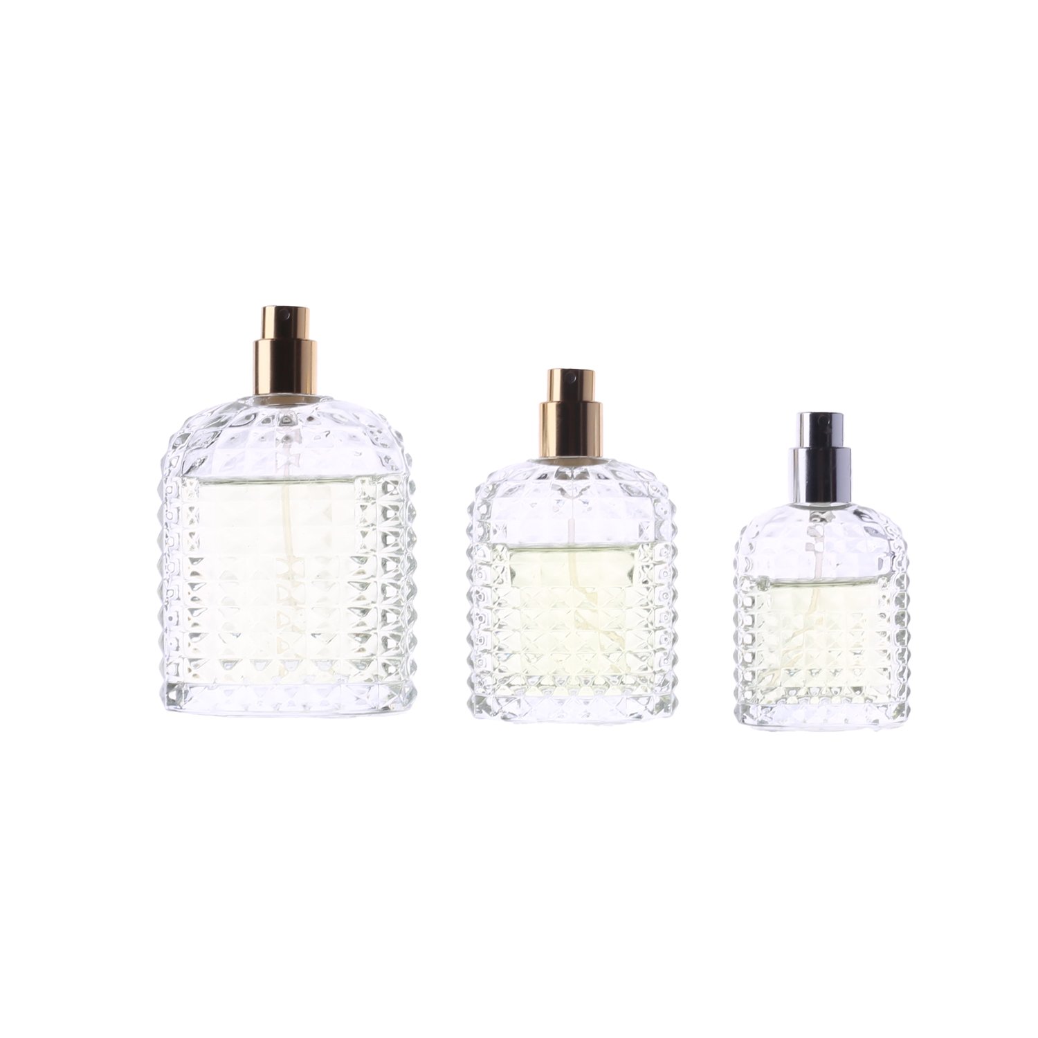 glass perfume bottle manufacturer good quality fashion unique design clear glass perfume bottle
