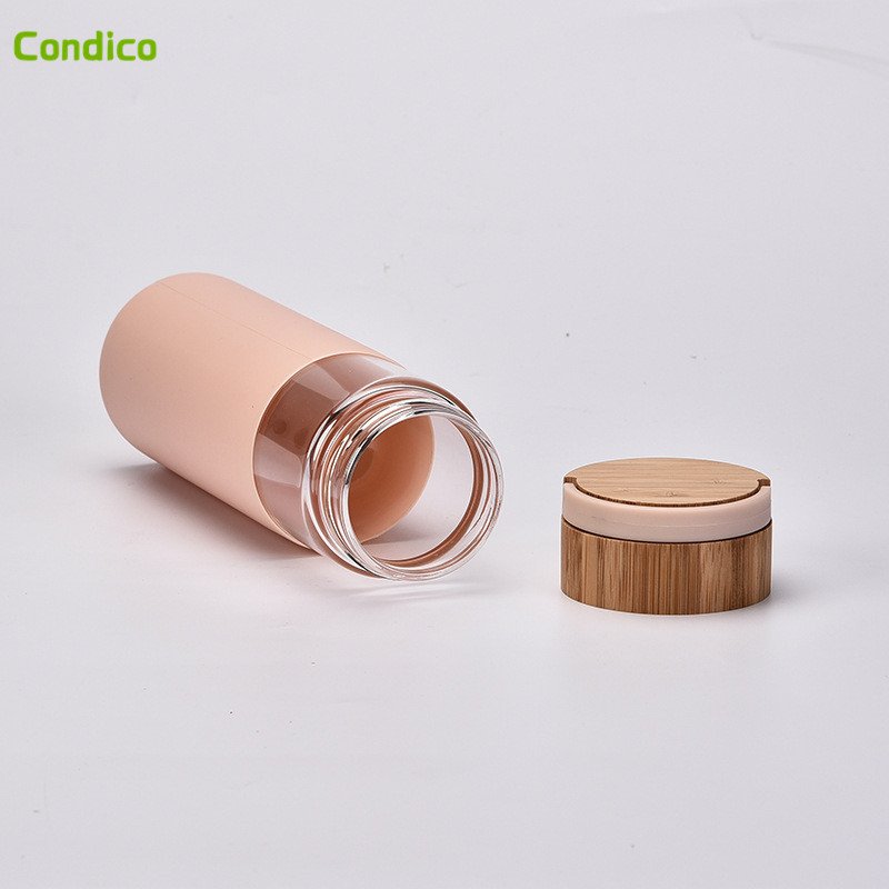 Luxury Glass Water Bottle Eco-friendly Portable Juice Shaker Tea Bottle With Silicon Glue Glass Tumbler With Bamboo Lids