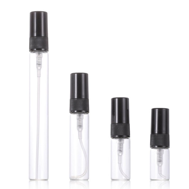 2ml 3ml 5ml 10ml press pump toner emulsion sub glass bottle with plastic lid