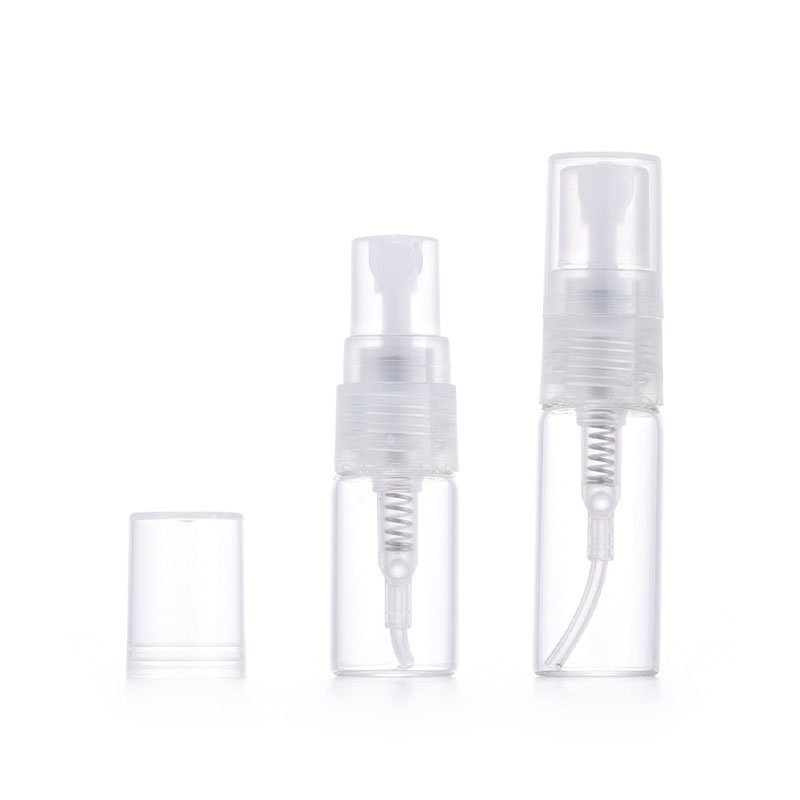 2ml 3ml 5ml 10ml press pump toner emulsion sub glass bottle with plastic lid