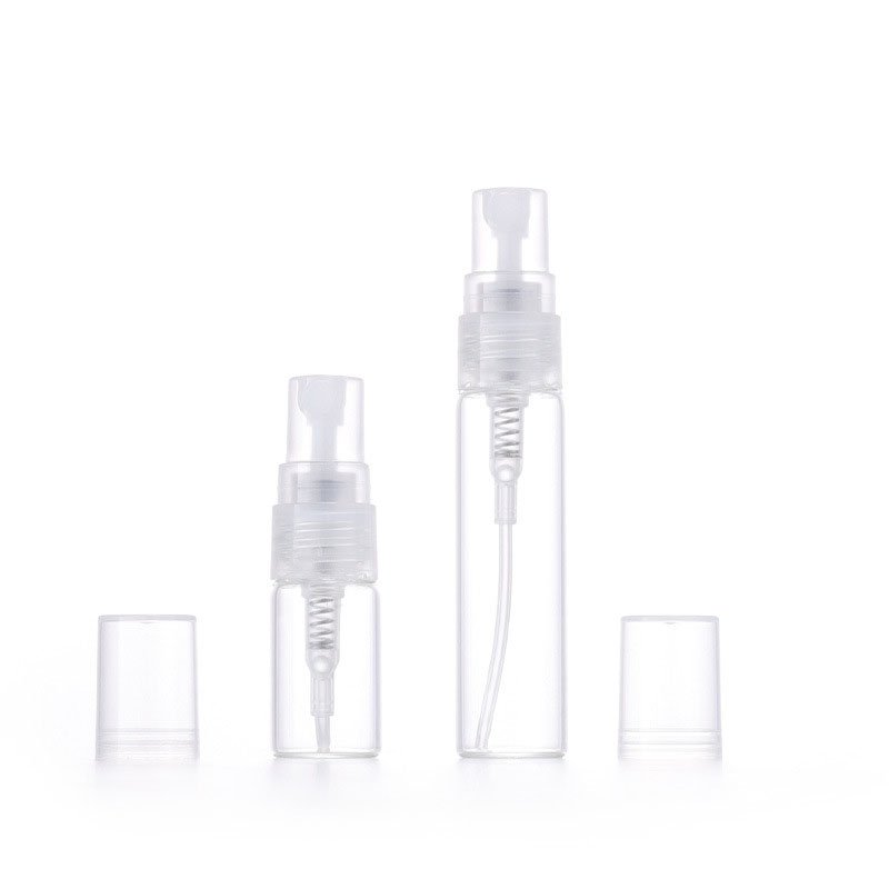 2ml 3ml 5ml 10ml press pump toner emulsion sub glass bottle with plastic lid