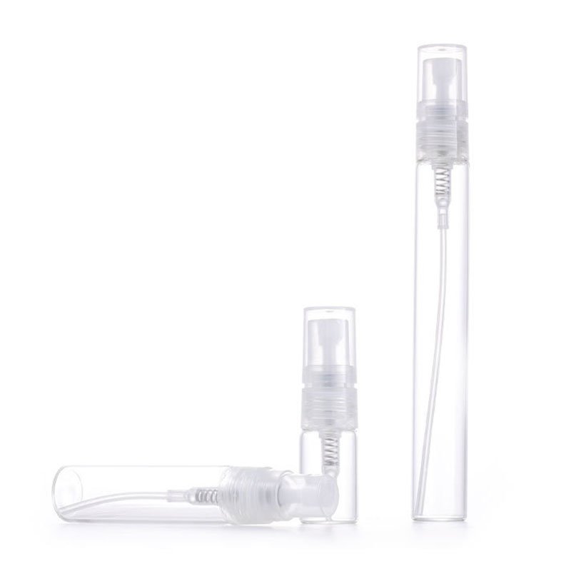 2ml 3ml 5ml 10ml press pump toner emulsion sub glass bottle with plastic lid