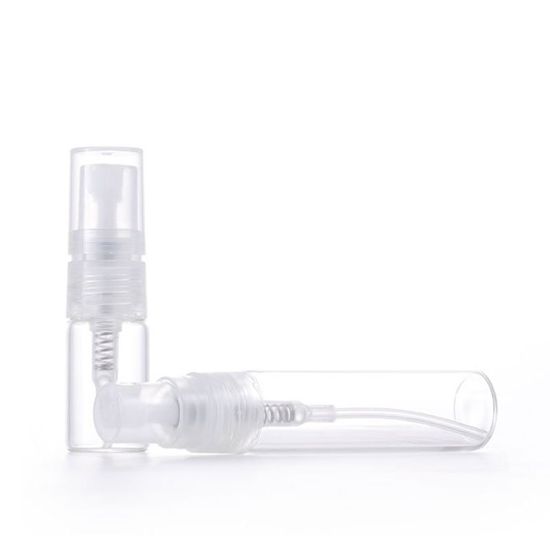 2ml 3ml 5ml 10ml press pump toner emulsion sub glass bottle with plastic lid