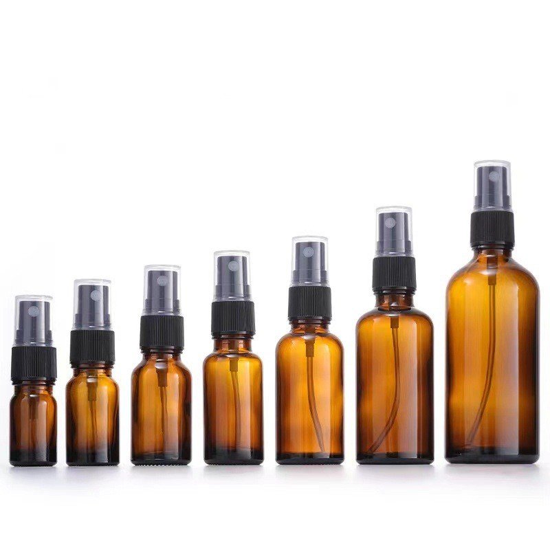 5ml 10ml 15ml 20ml 30ml 50ml 100ml Essential Oil Amber Glass Mist Spray Bottle