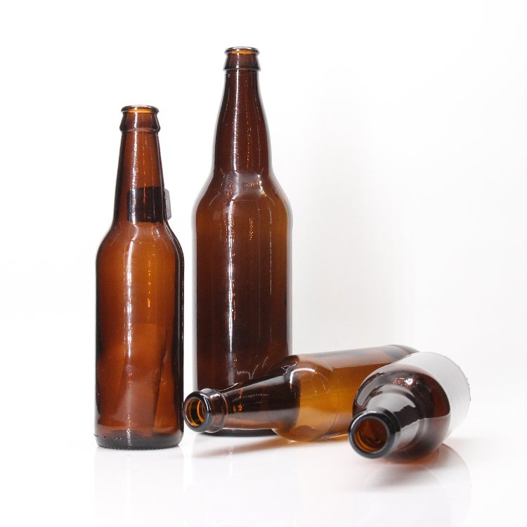 Hot Sell Custom 250ml 330ml 500ml 640ml Beer Glass Bottle Brown Amber Green Glass Beer Bottle