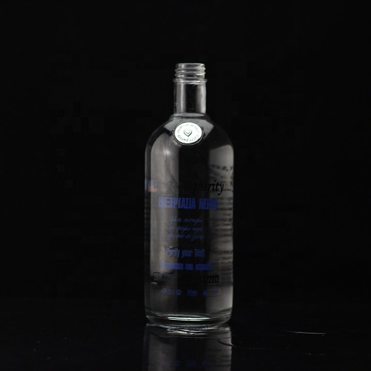 750ml Clear Round Bottle Glass 700ml Glass Bottle For Liquor