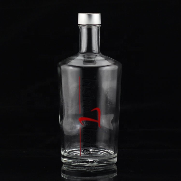 750ml Clear Round Bottle Glass 700ml Glass Bottle For Liquor