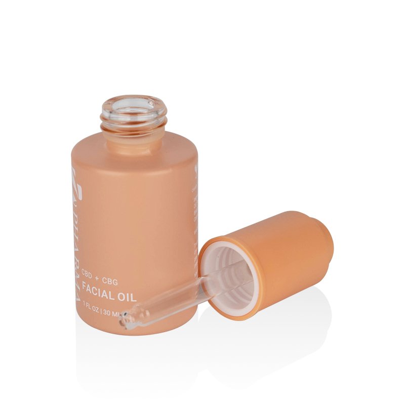 luxury cosmetic oil bottles 20ml 30ml 40ml 50ml 60ml 80ml 100ml matte orange glass serum bottles with push button dropper cap