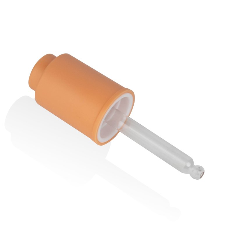 luxury cosmetic oil bottles 20ml 30ml 40ml 50ml 60ml 80ml 100ml matte orange glass serum bottles with push button dropper cap