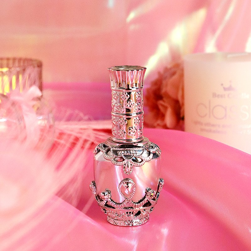 Vase Shape Luxury Silver Custom Print Logo 13.5ML Empty Packaging Nail Uv Gel Polish Glass Bottle With Brush