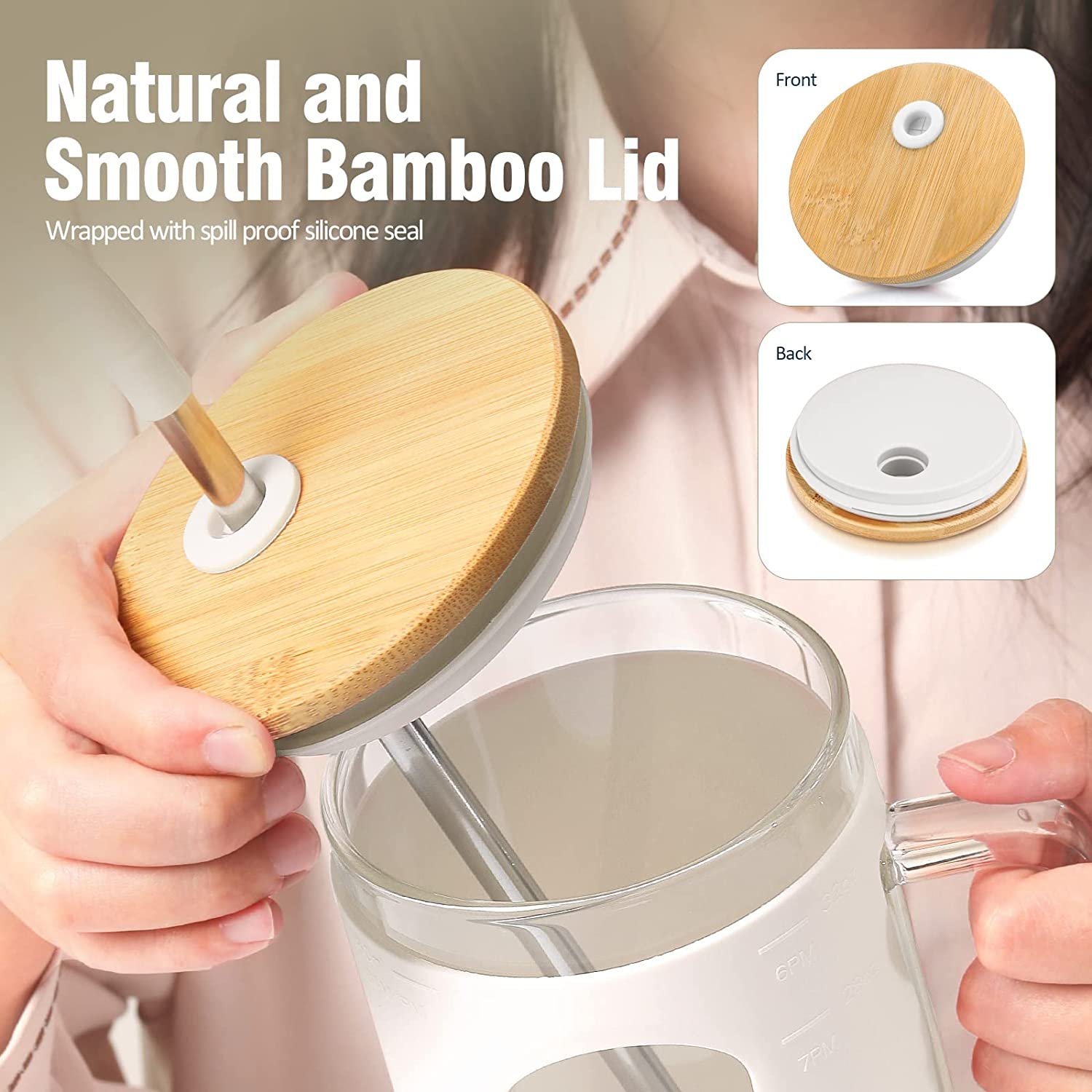Hot selling 2023 sustainable eco friendly silicone sleeve products glass tumbler with straw