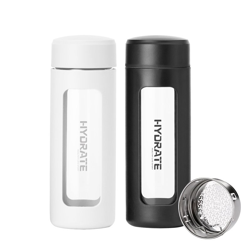 Wholesale High Quality Capping Leakproof Glass Water Bottle Nice Bottle with Silicon Sleeve